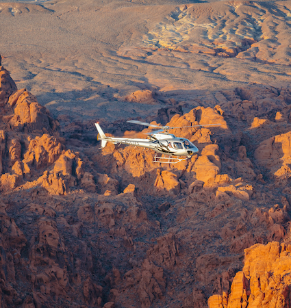 Enjoy breath-taking scenery on the Las Vegas Valley of Fire Landing helicopter tour!